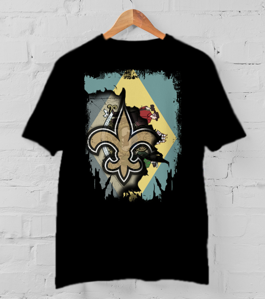 Delaware And Saints Fleur-de-Lis United Collaboration T-Shirt