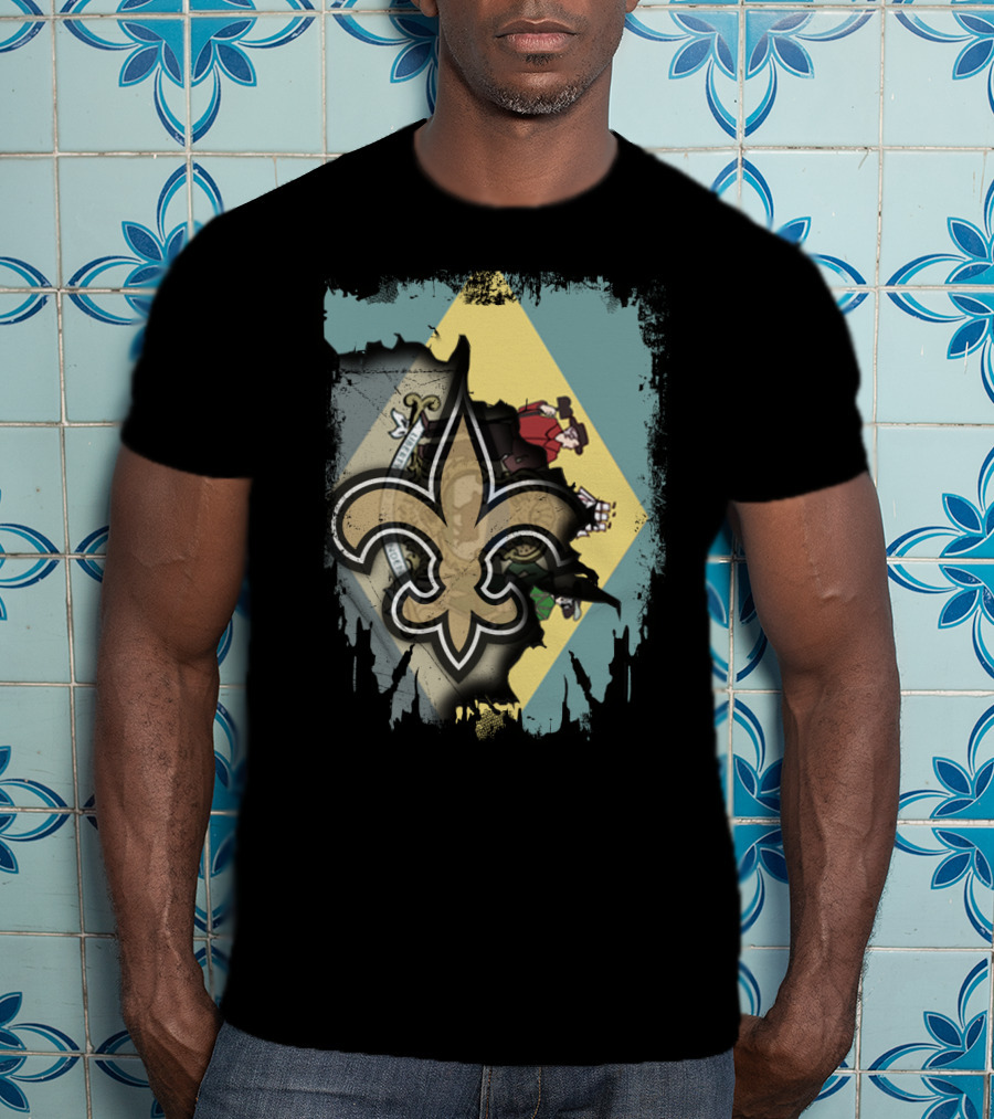 Delaware And Saints Fleur-de-Lis United Collaboration T-Shirt