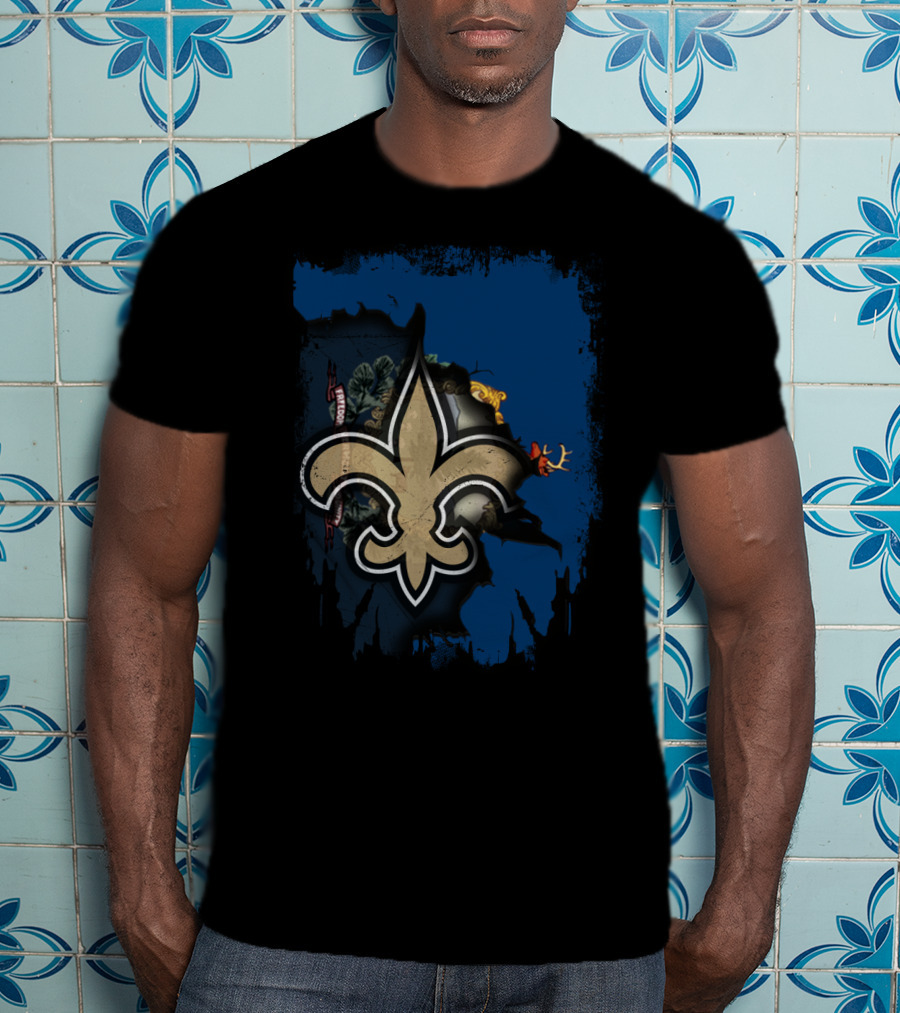 Together Vermont New Orleans Saints Fleur-de-Lis T-Shirt