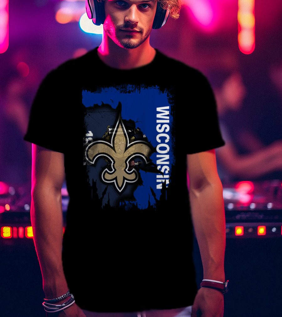 Wisconsin Saints Fleur-de-Lis Collaboration T-Shirt
