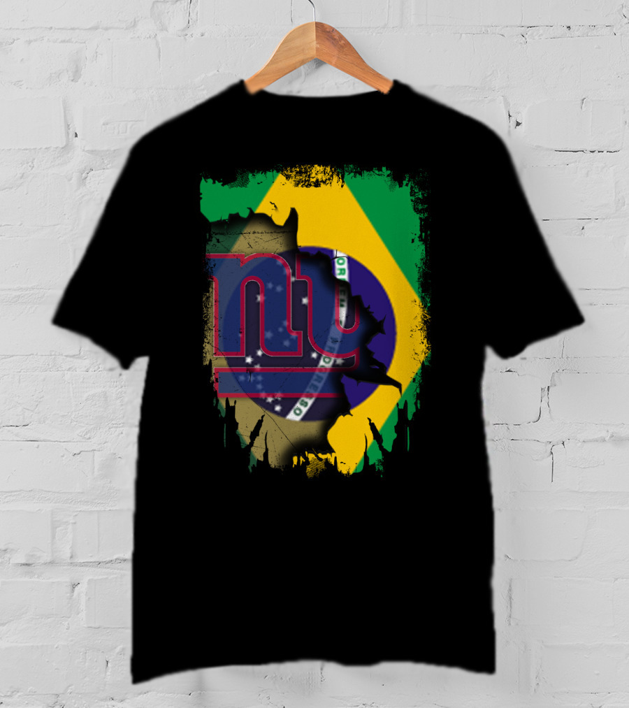 Giants Brazil Collaboration With Brazilian Flag And Giants T-Shirt