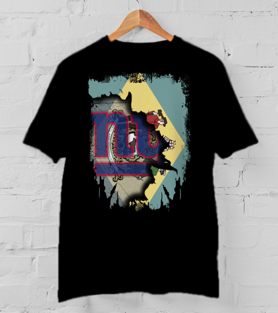 New York Giants Delaware State Pride Fan Collaboration T-Shirt