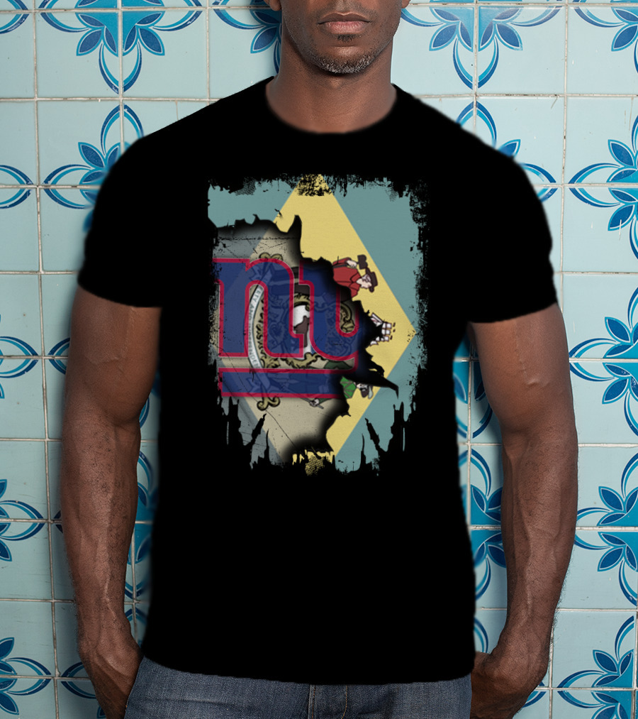 New York Giants Delaware State Pride Fan Collaboration T-Shirt