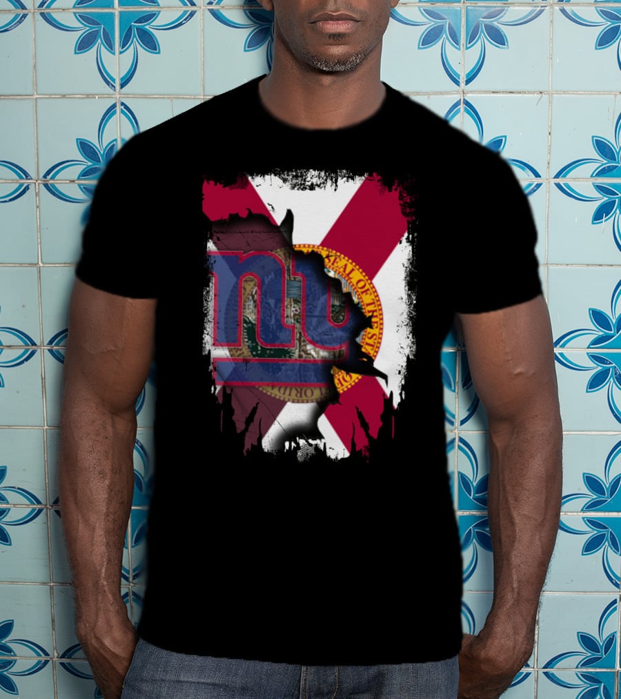 Florida State Flag Meets Giants NFL Team T-Shirt