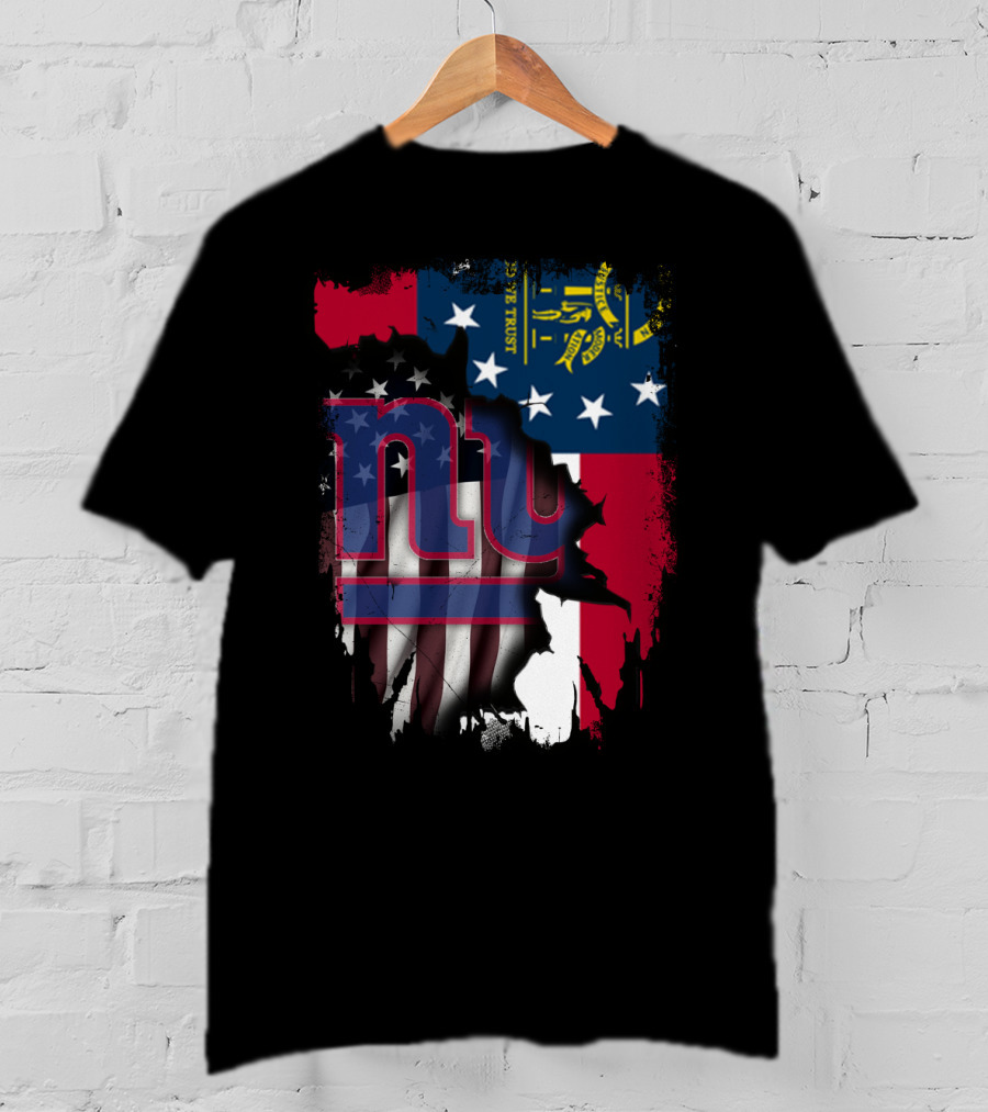 Together Georgia With Giants American Flag And State Symbolism T-Shirt