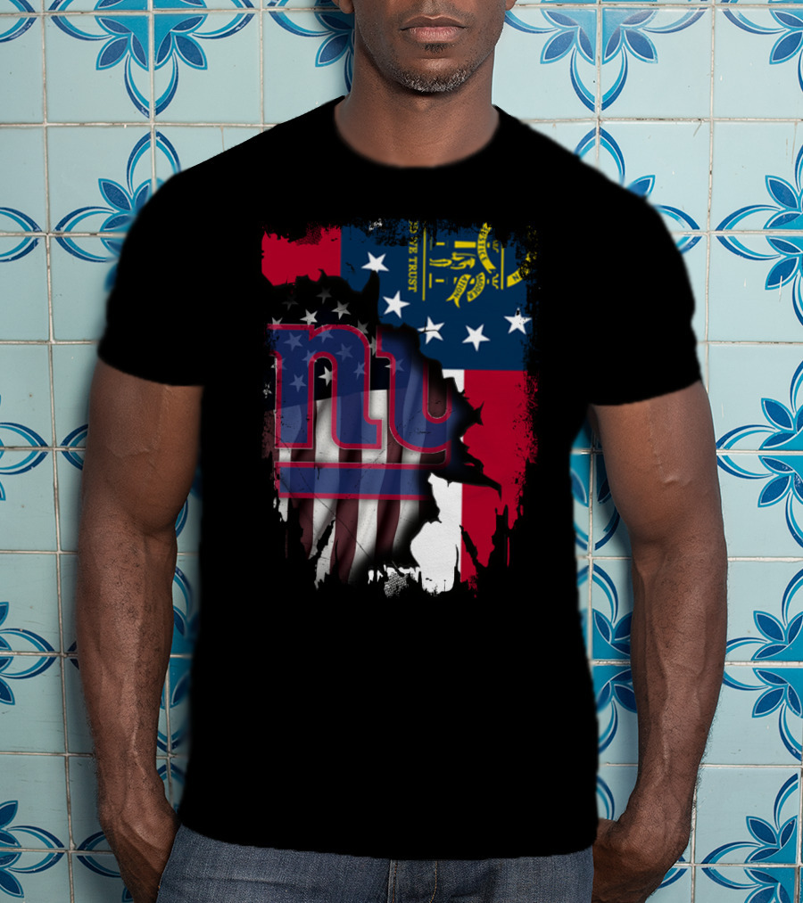 Together Georgia With Giants American Flag And State Symbolism T-Shirt