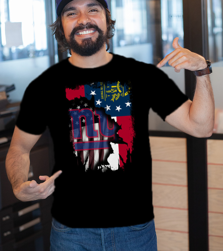 Together Georgia With Giants American Flag And State Symbolism T-Shirt