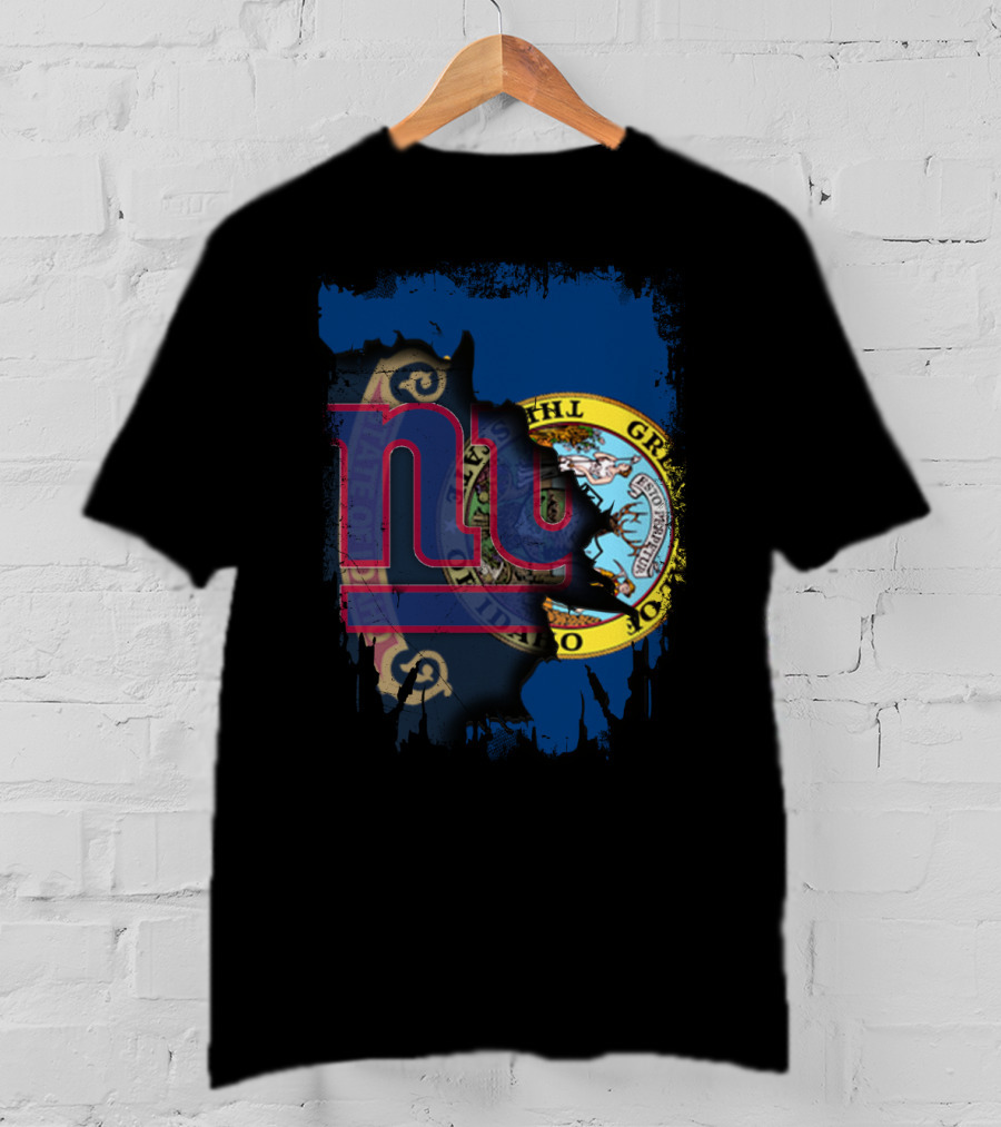 Together Idaho State Seal And New York Giants T-Shirt