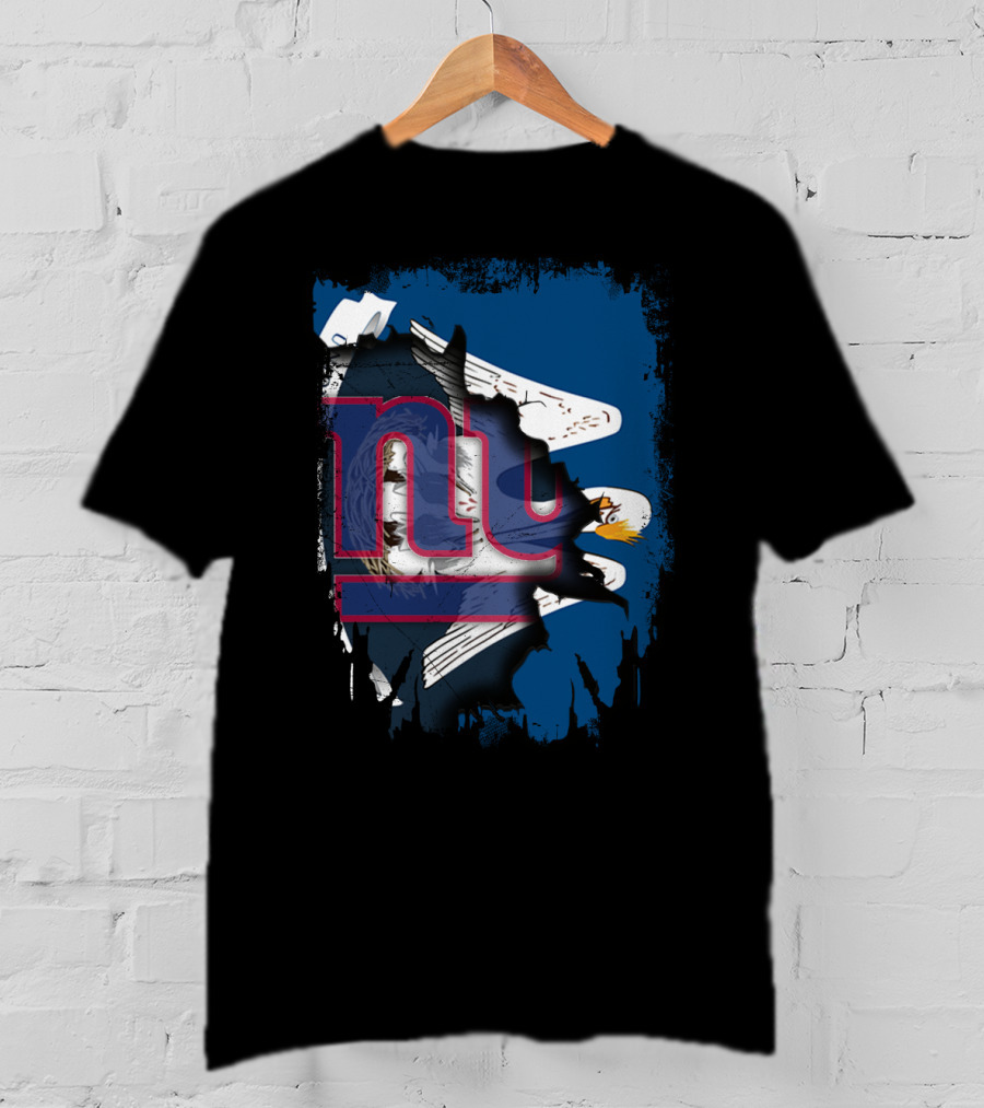 New York Giants Together Louisiana Eagles Collaboration T-Shirt