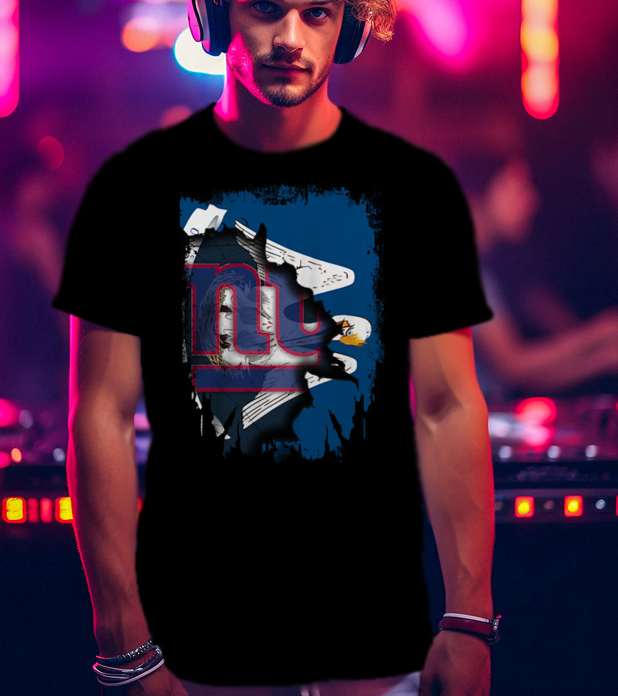New York Giants Together Louisiana Eagles Collaboration T-Shirt