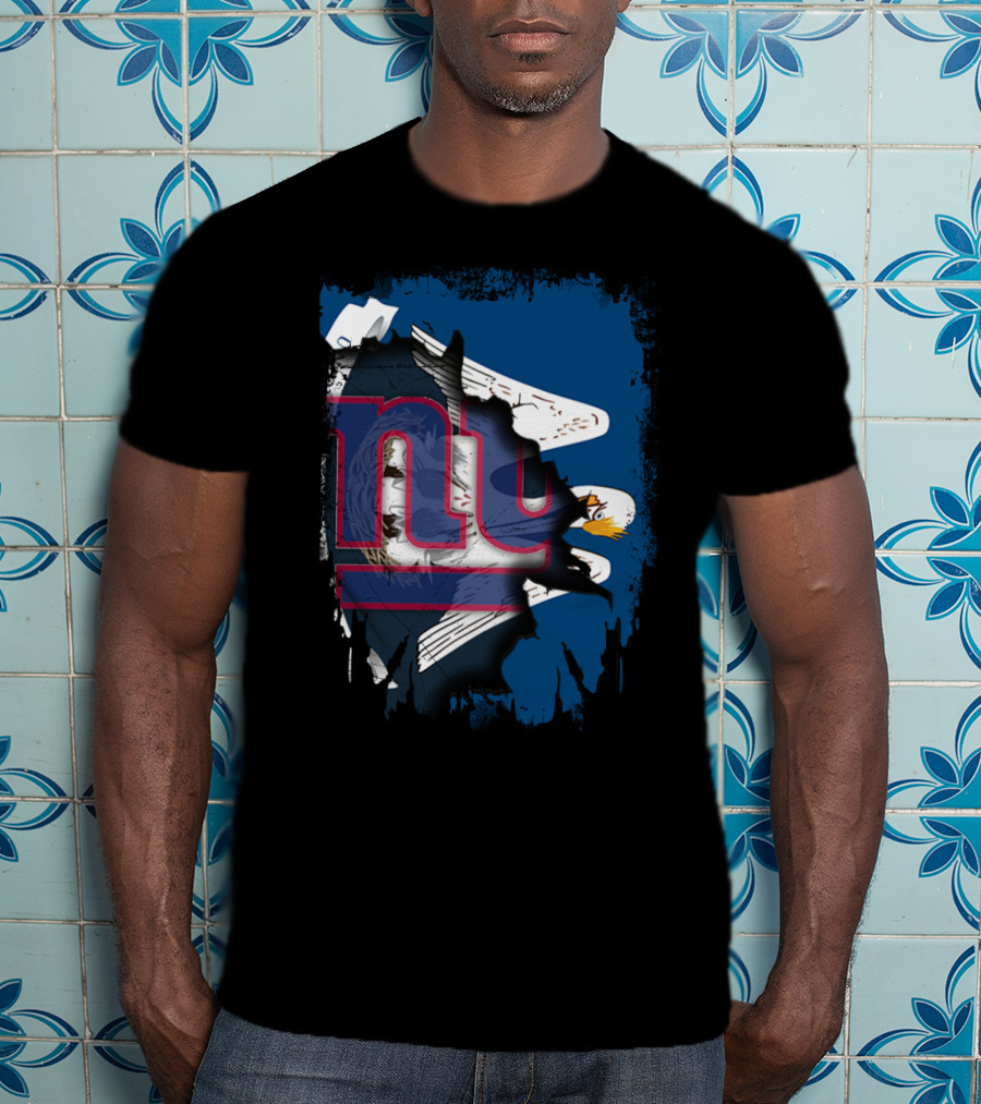 New York Giants Together Louisiana Eagles Collaboration T-Shirt
