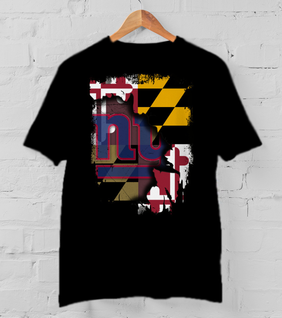 Maryland Pride With New York Giants Fusion T-Shirt