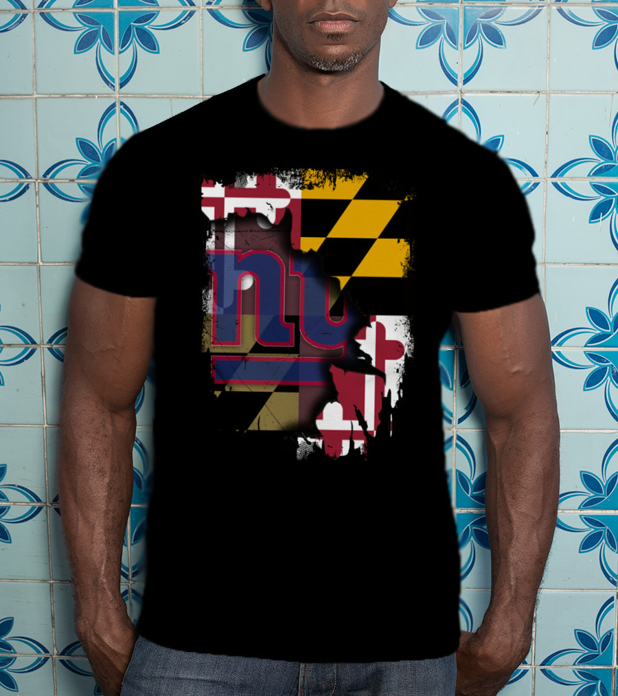 Maryland Pride With New York Giants Fusion T-Shirt