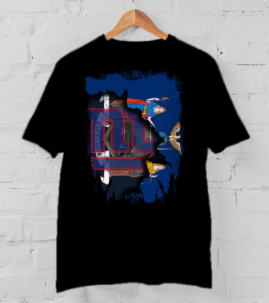 New York Giants Together Excelsior State Flag T-Shirt