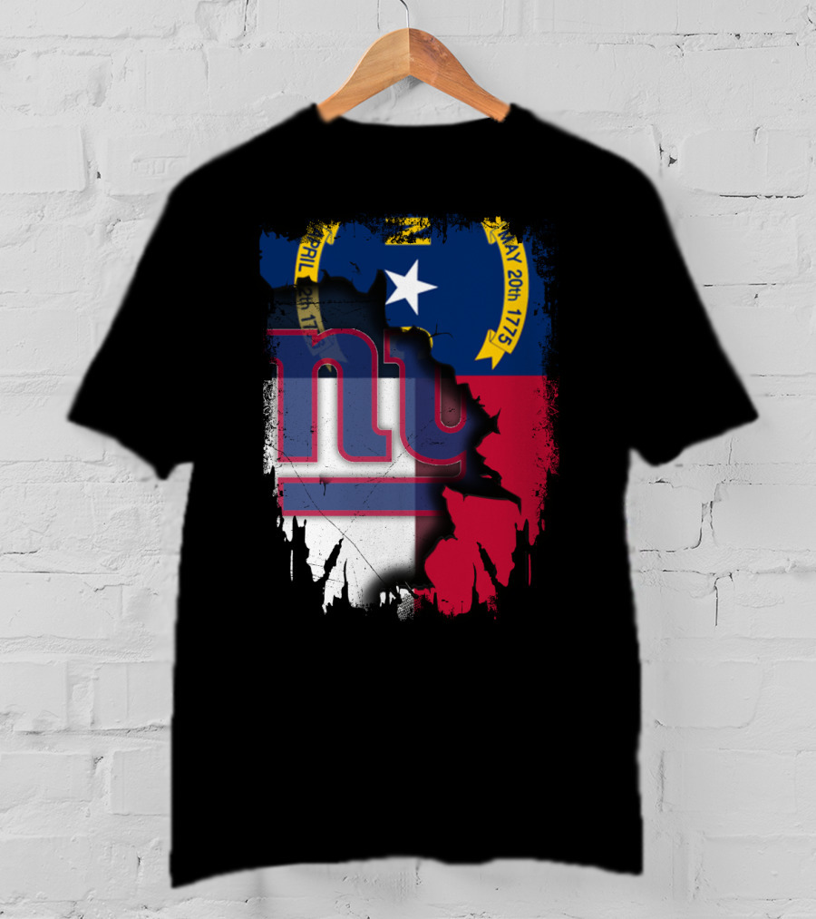 North Carolina Flag Blending With Giants T-Shirt