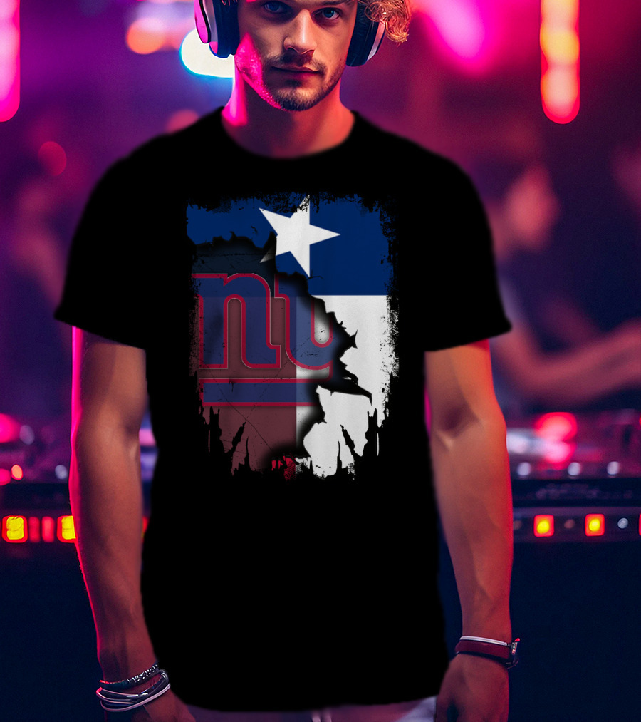 Together Texas Star With New York Giants T-Shirt