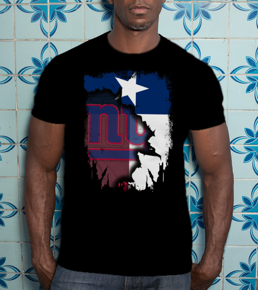 Together Texas Star With New York Giants T-Shirt