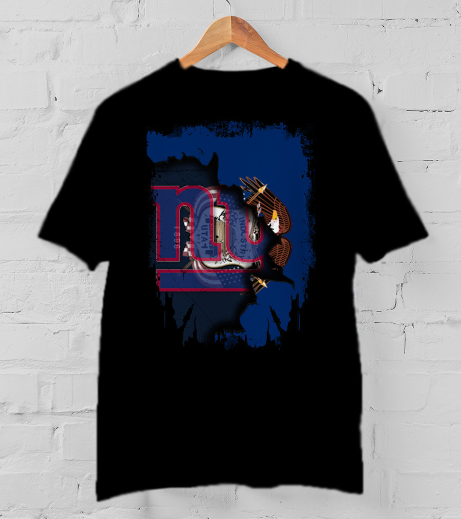Together Utah NY Giants With American Flag Eagle T-Shirt