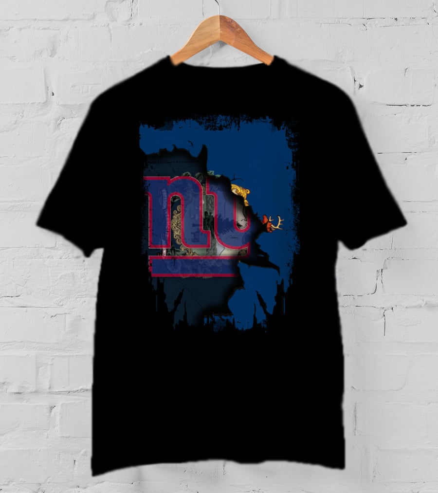 New York Giants Emblem With Vermont State Motif T-Shirt