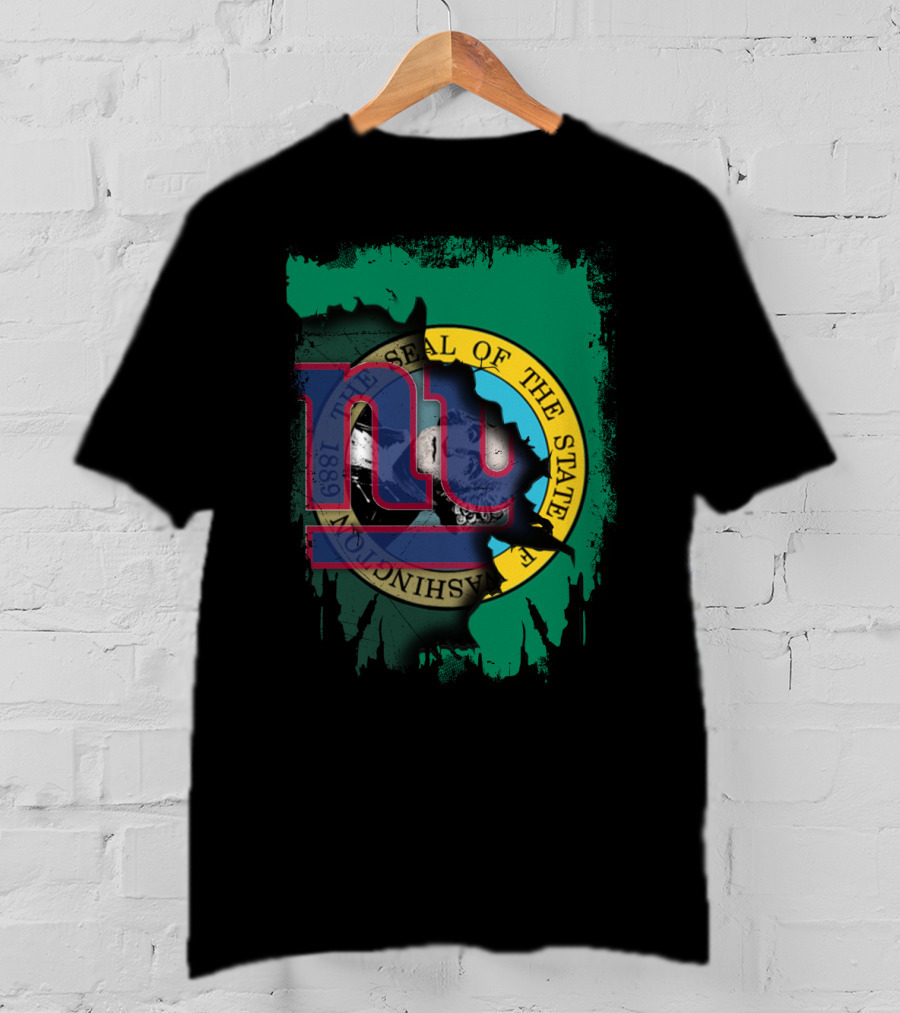 Together Washington State Seal With Giants NY T-Shirt