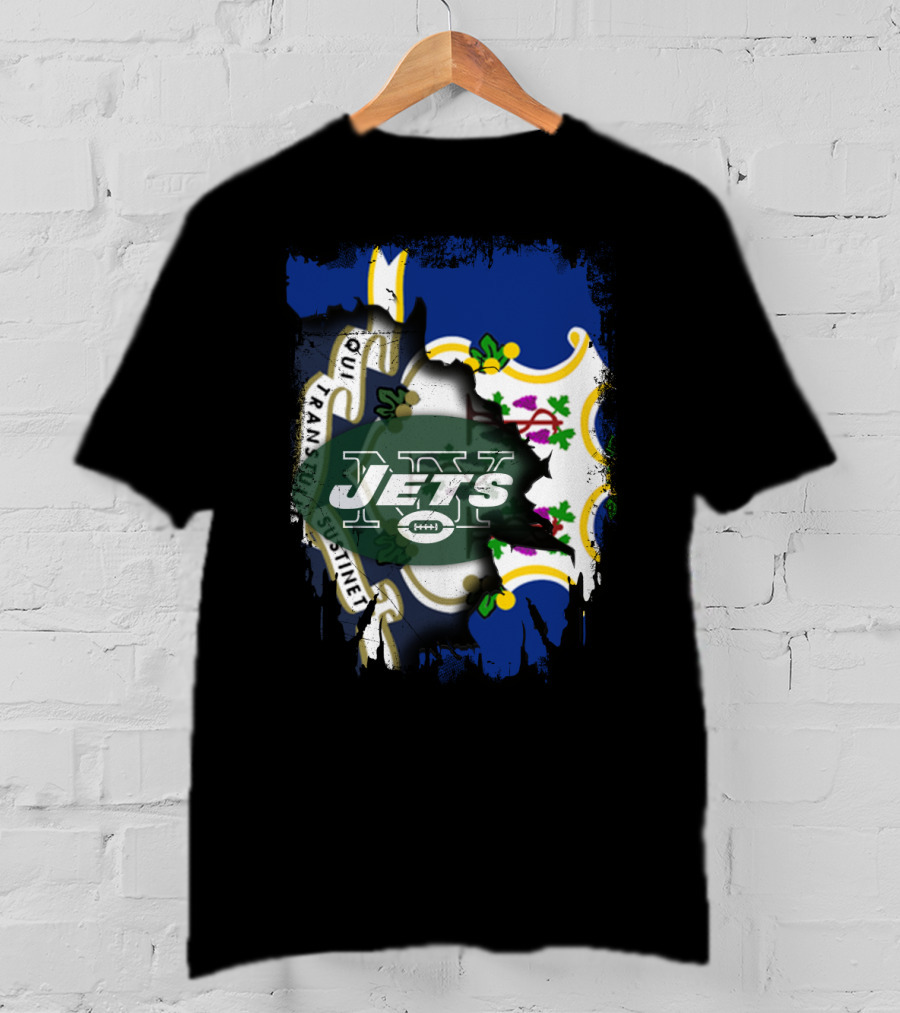 Connecticut Jets Together Flag Fusion T-Shirt