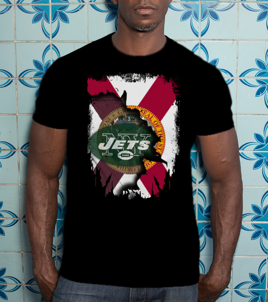 Florida State Flag New York Jets Collaboration T-Shirt