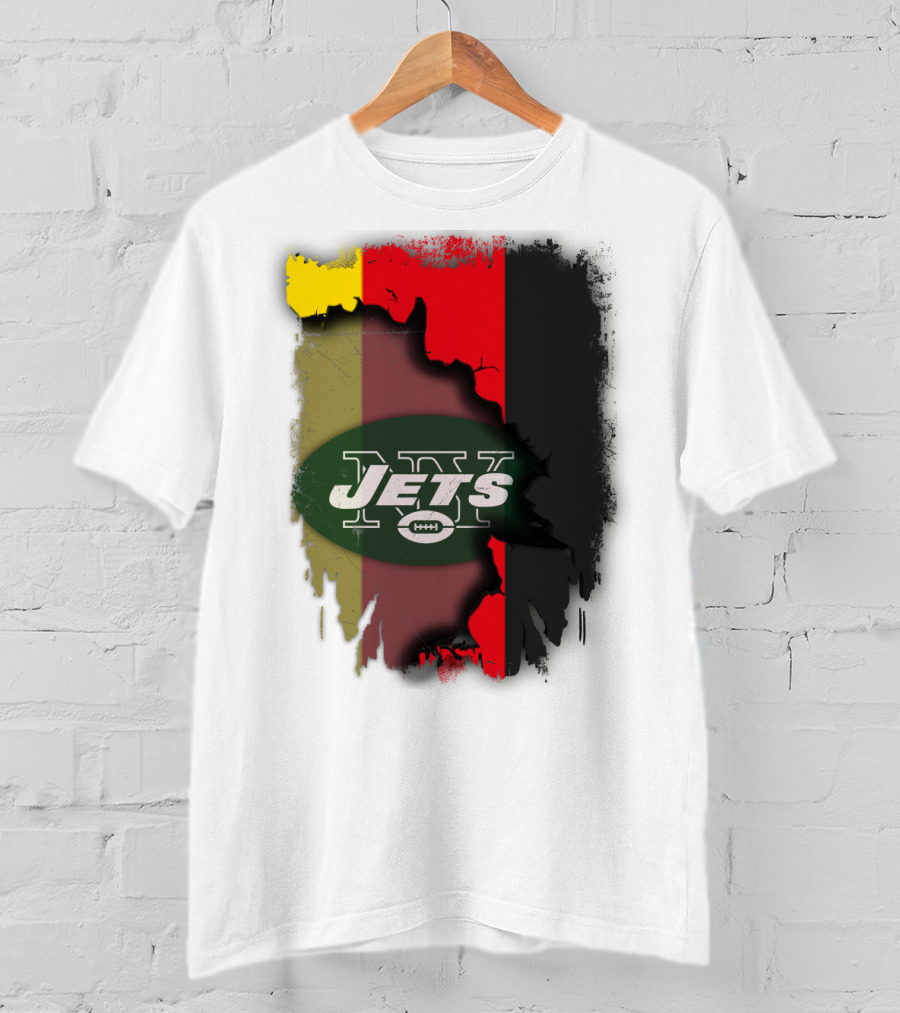 Germany Flag With New York Jets T-Shirt