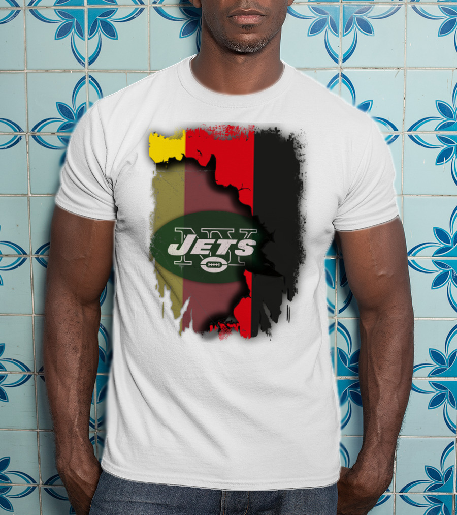Germany Flag With New York Jets T-Shirt