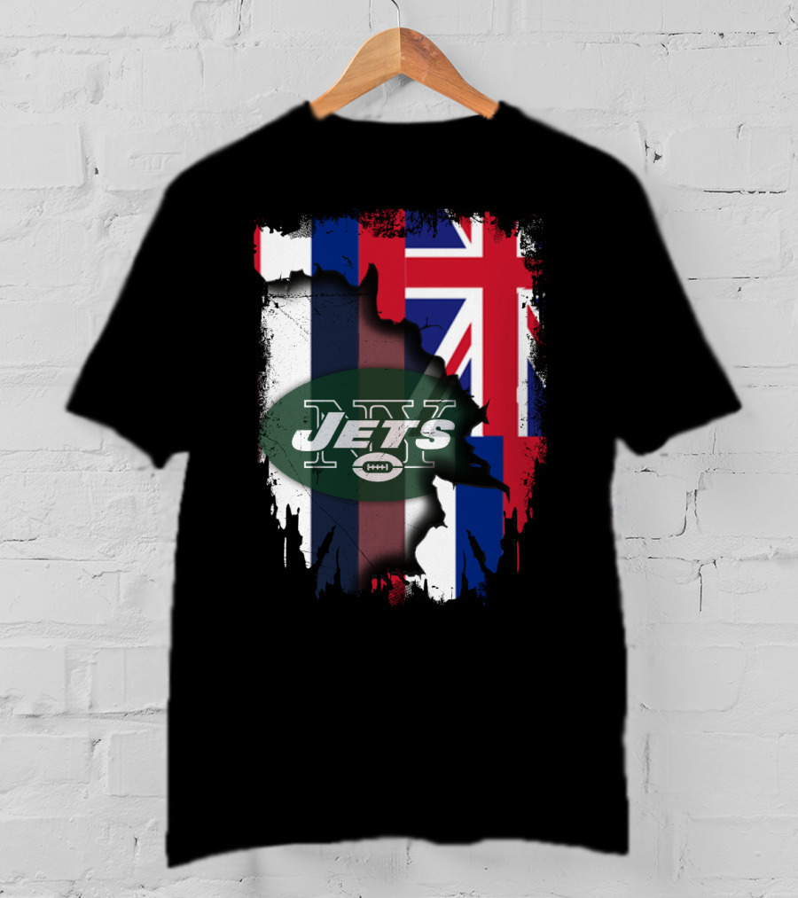 Together Hawaii Flag New York Jets T-Shirt
