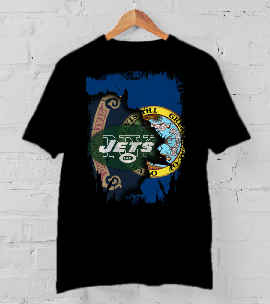 Together Idaho State Seal New York Jets T-Shirt