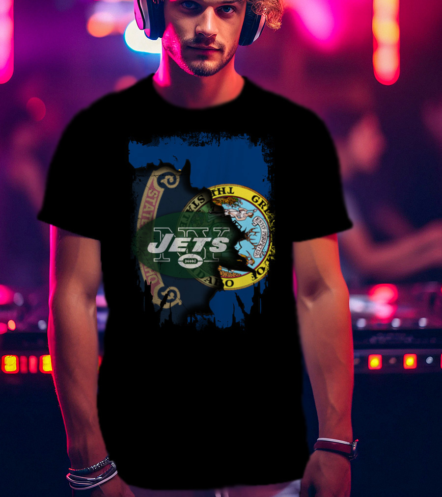 Together Idaho State Seal New York Jets T-Shirt