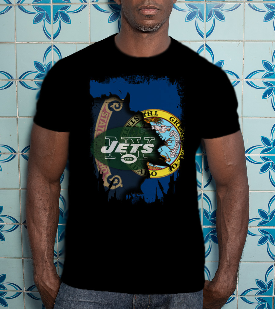 Together Idaho State Seal New York Jets T-Shirt