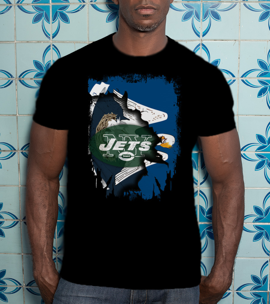 New York Jets Eagle Together Louisiana Fan T-Shirt