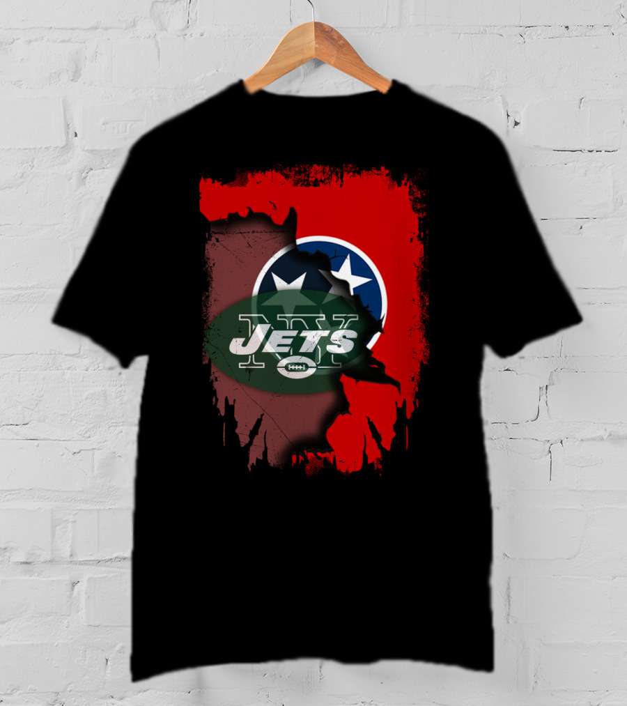 Tennessee State Meets New York Jets NFL Fusion T-Shirt