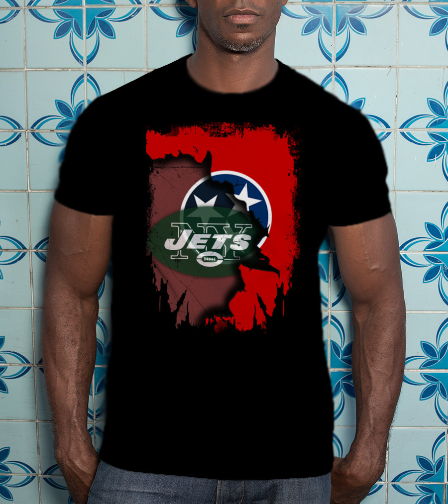 Tennessee State Meets New York Jets NFL Fusion T-Shirt