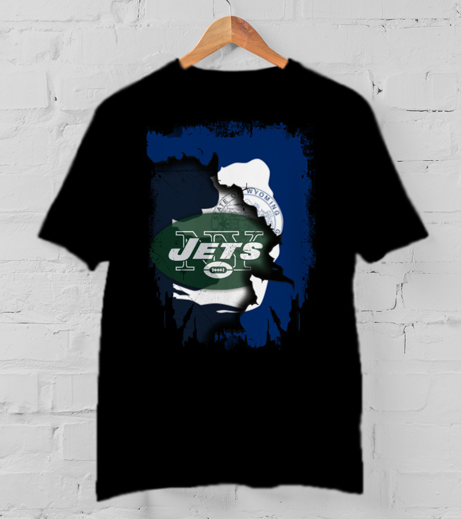 New York Jets Wyoming State Pride T-Shirt