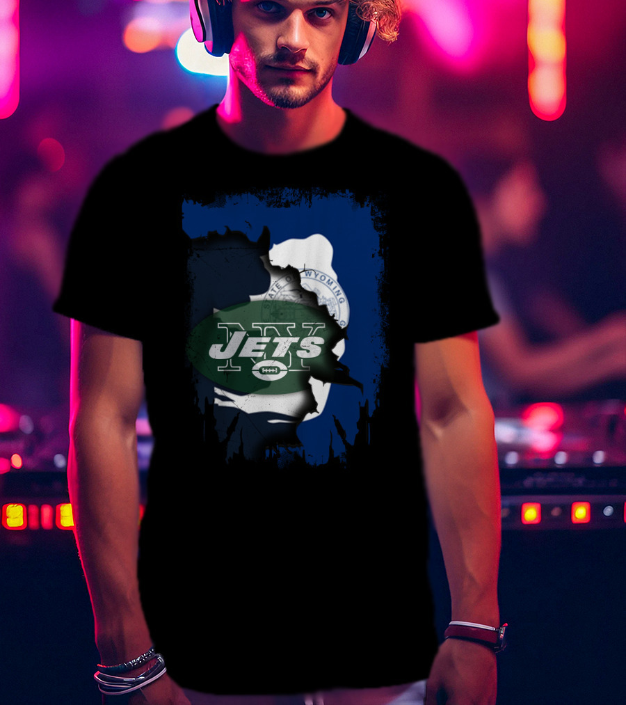 New York Jets Wyoming State Pride T-Shirt