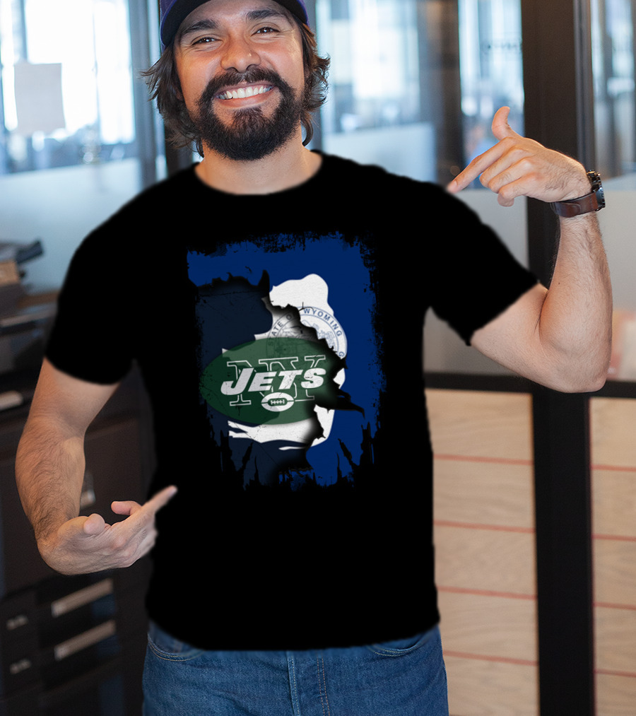 New York Jets Wyoming State Pride T-Shirt