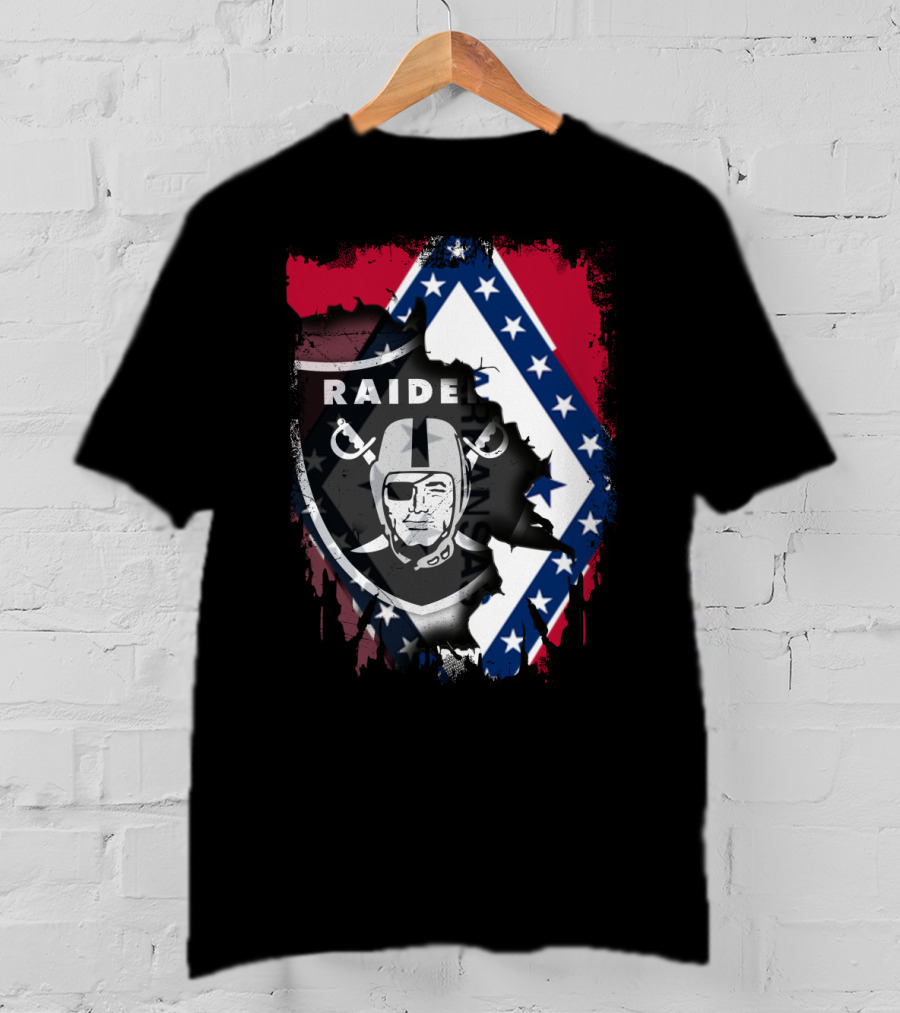 Arkansas Together With Raiders And State Flag T-Shirt
