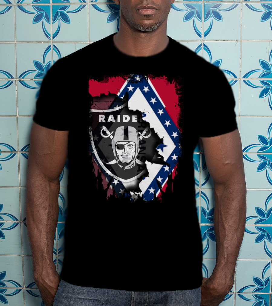 Arkansas Together With Raiders And State Flag T-Shirt
