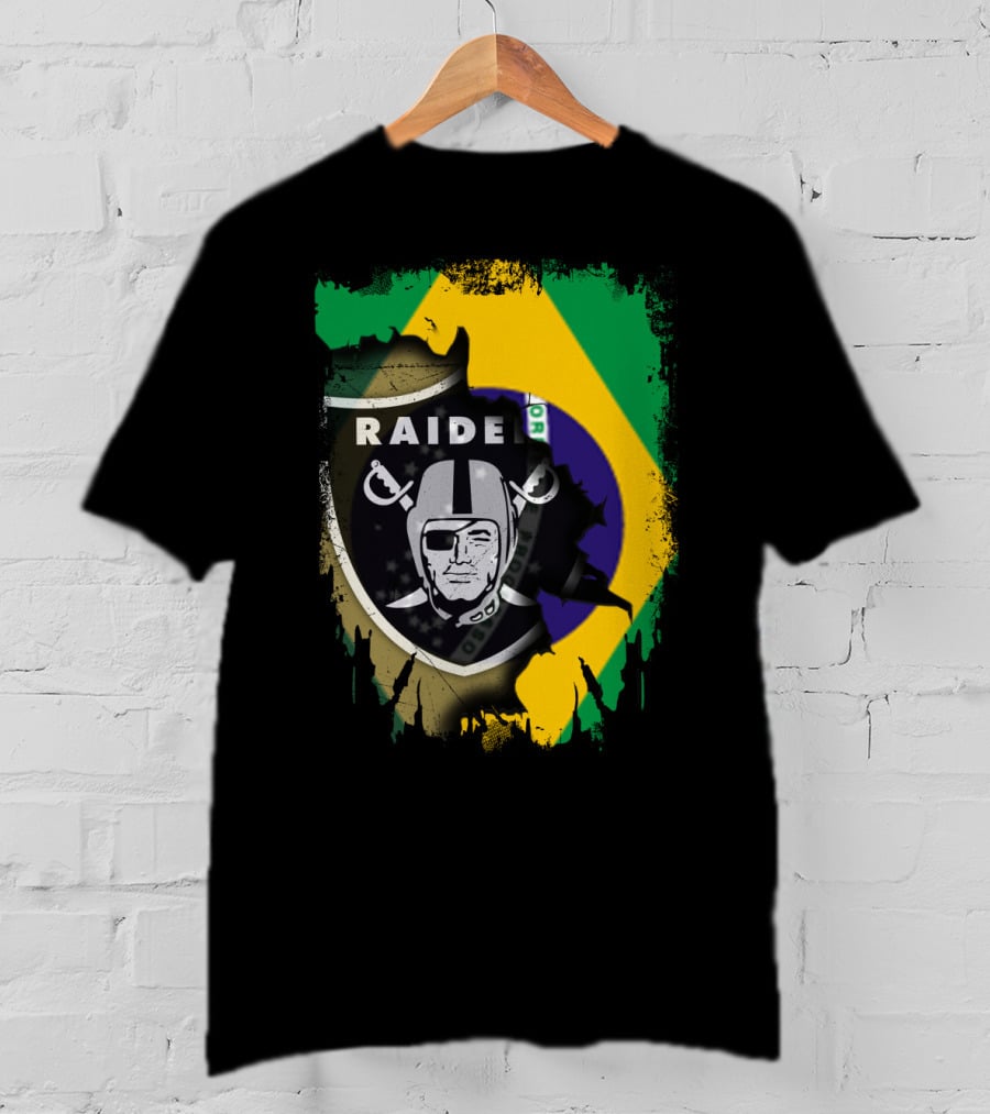 Together Brazil Raiders Splash Flag Emblem T-Shirt