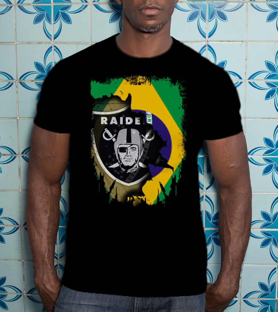 Together Brazil Raiders Splash Flag Emblem T-Shirt