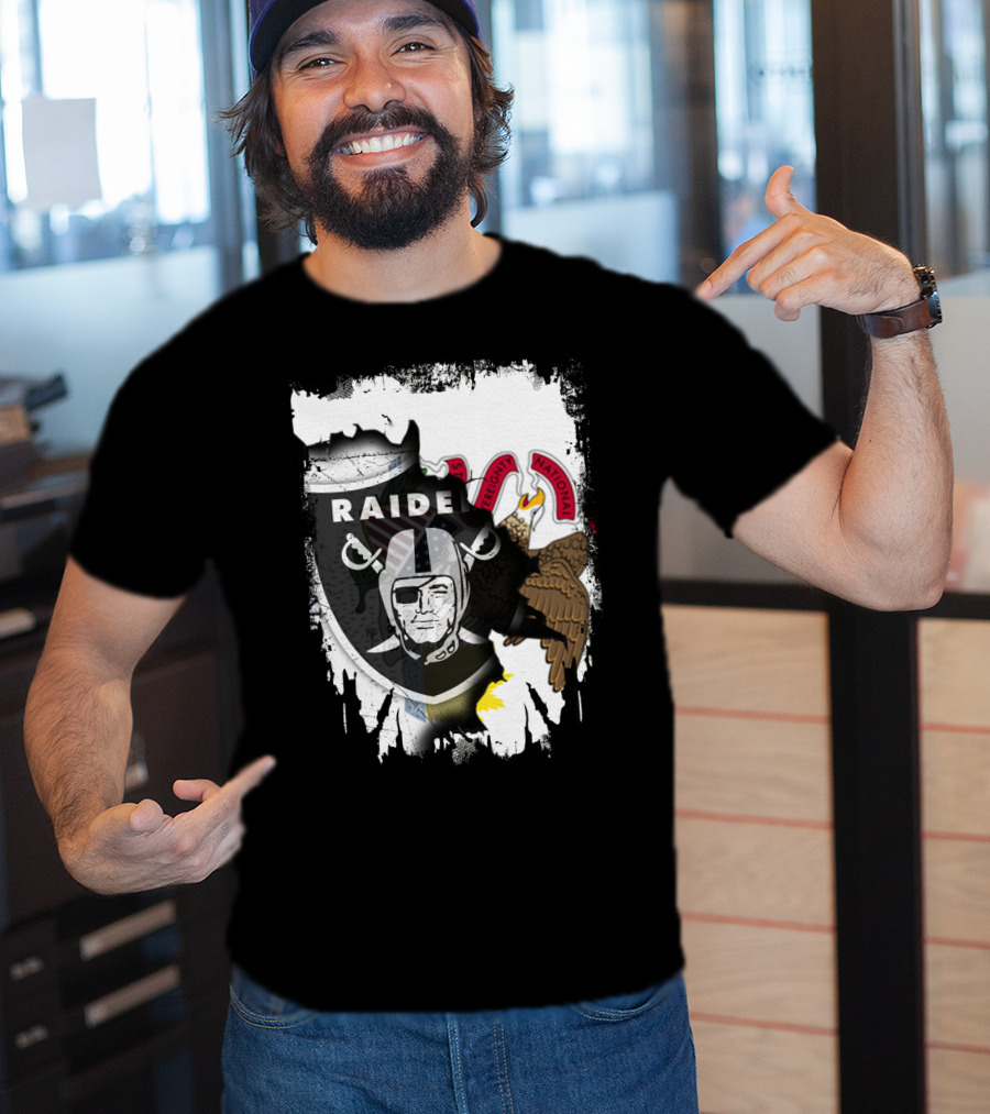 Raiders And Illinois Unity Emblem T-Shirt