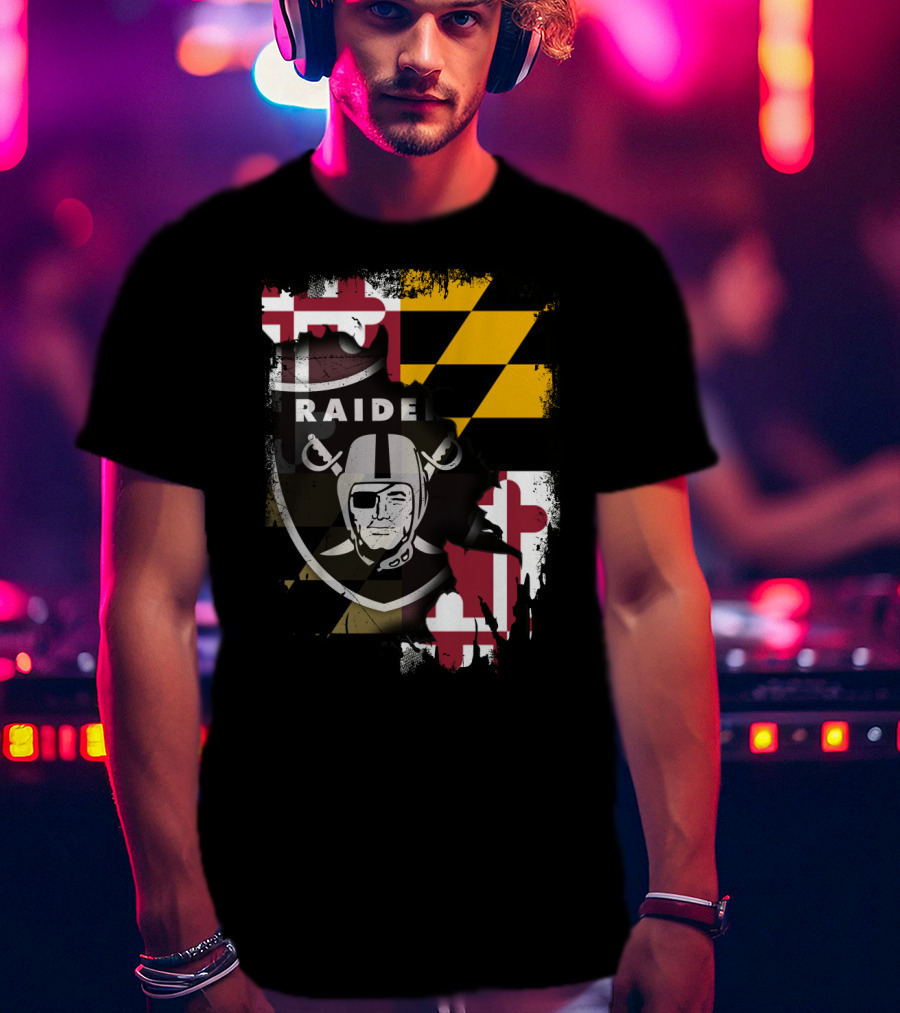 Maryland Flag Raiders Helmet T-Shirt