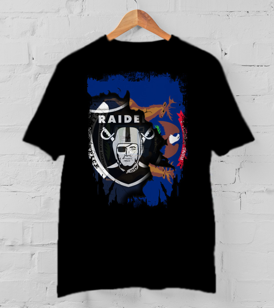 Michigan Raiders Together With State Flag And Iconic T-Shirt