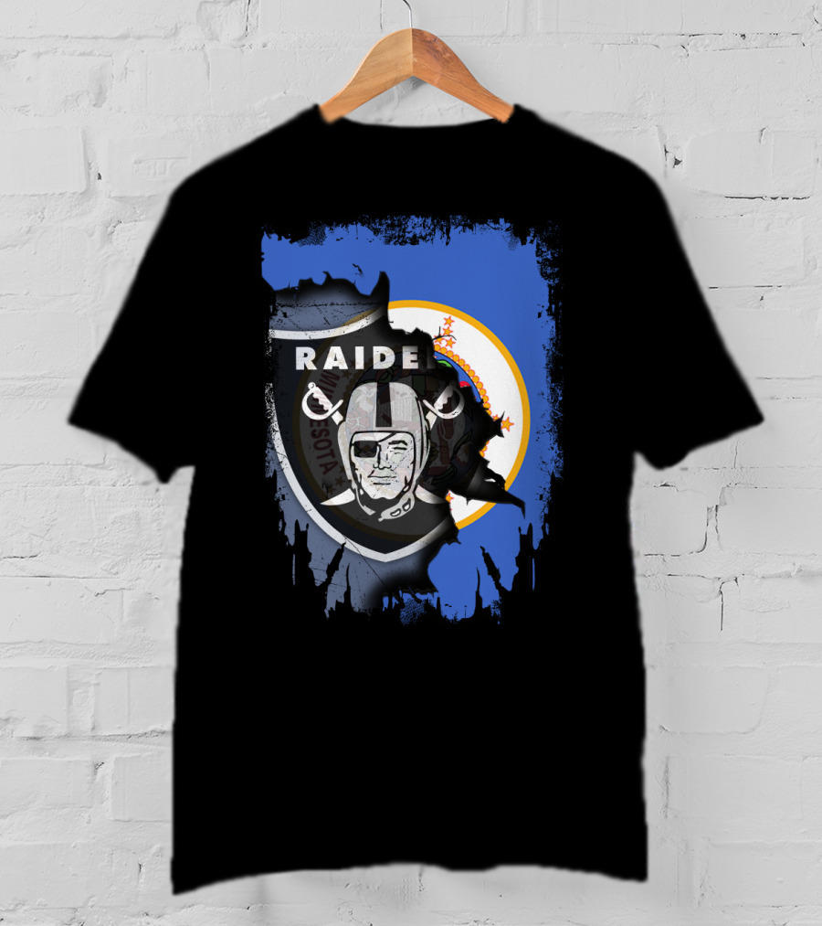 Raiders Minnesota State Flag Fusion T-Shirt