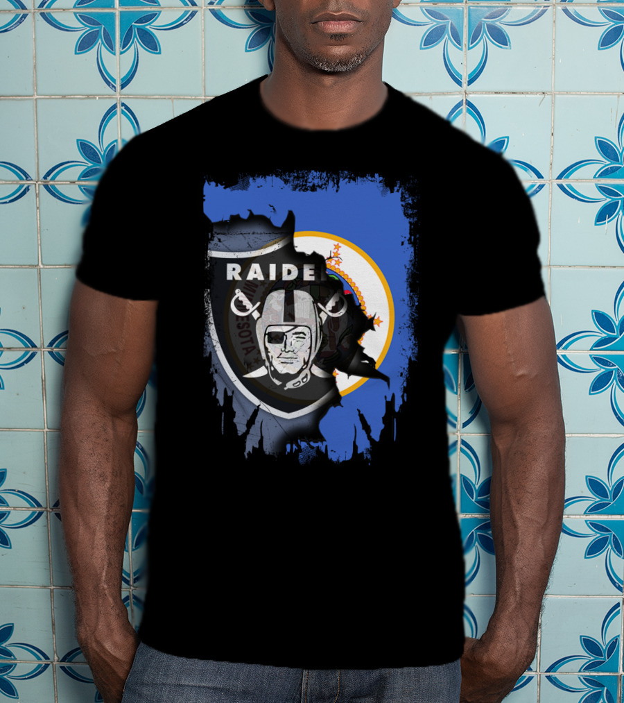 Raiders Minnesota State Flag Fusion T-Shirt