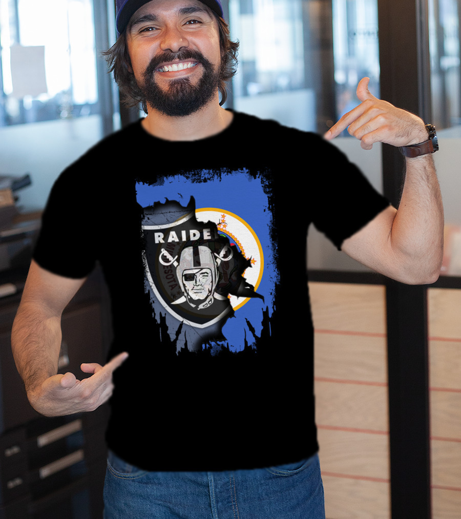 Raiders Minnesota State Flag Fusion T-Shirt