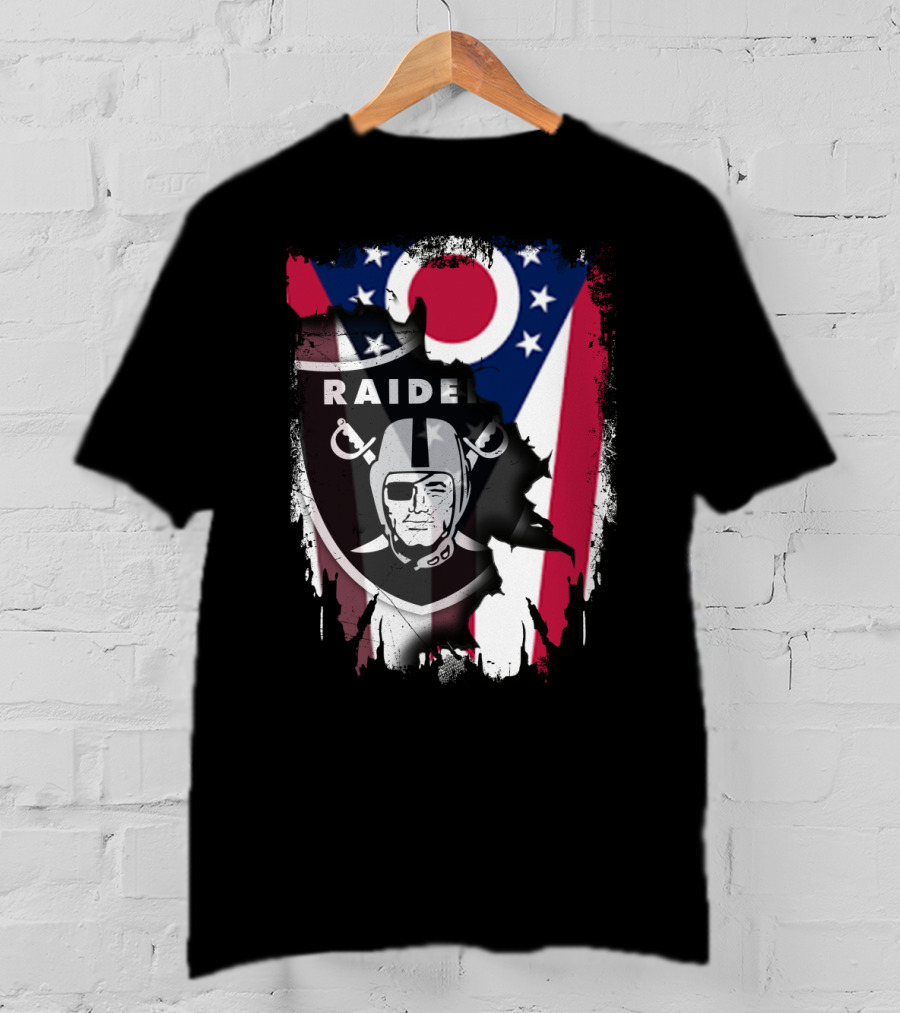 Ohio Pride With Raiders Logo Fusion T-Shirt