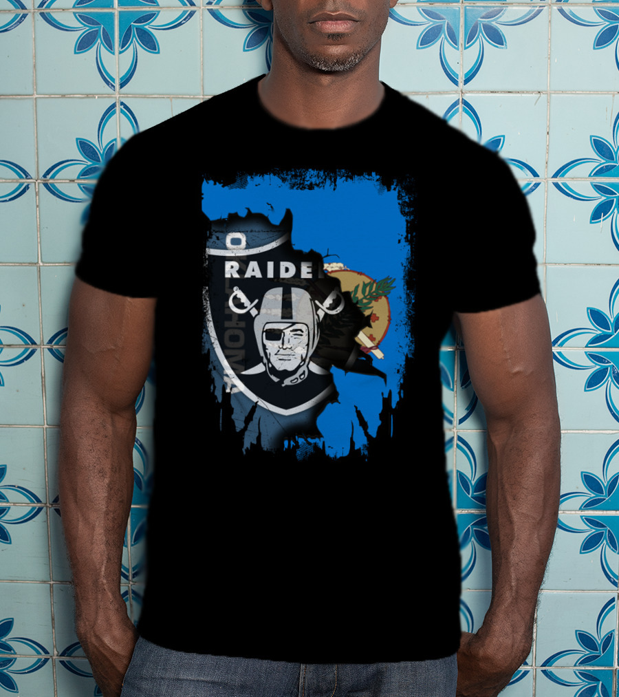 Oklahoma Raiders Together Flag Shield T-Shirt
